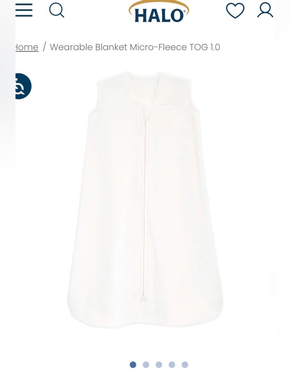 🐥 Halo - LIKE NEW microfleece sleep sack. Wearable blanket. Size M - 6-12 months